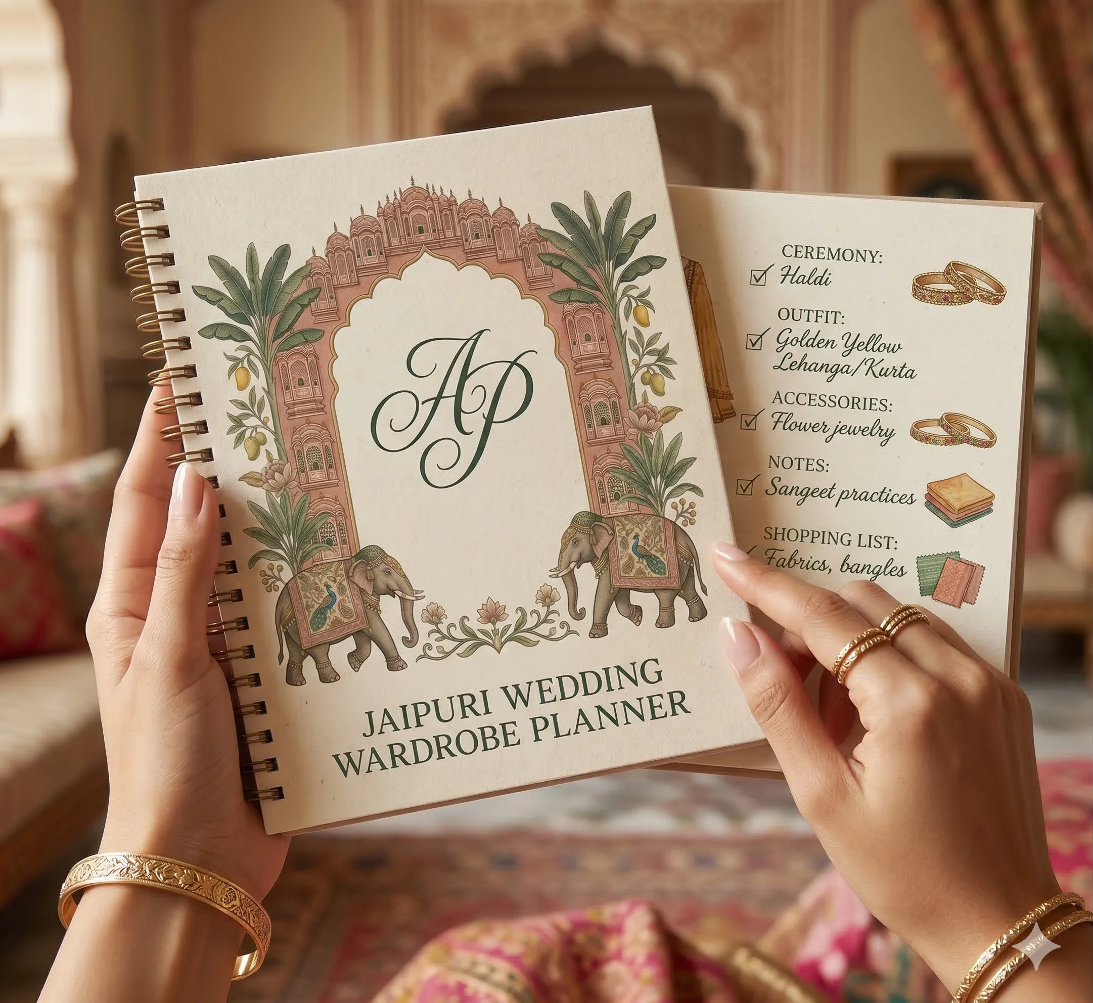 Wedding logo on digital invite and WhatsApp status card